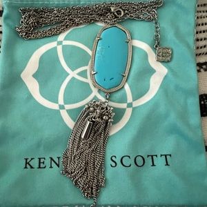 Rare: discontinued color Kendra Scott Rayne Necklace
Blue Turquoise / Silver
